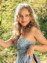 Xenia Spreads Her Bare Legs Outdoors For Doggy Style Action In The Forest photo 01