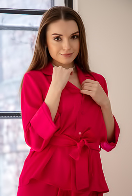 >Monika May Sultry Beauty Smiles Seductively