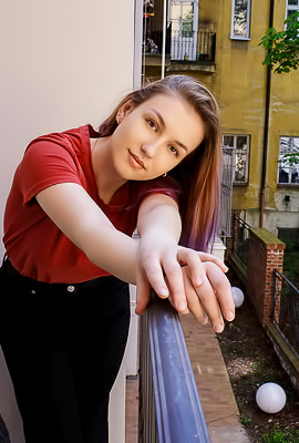 Isabele Hands Roaming Sensuously Over Her Sexy Curves