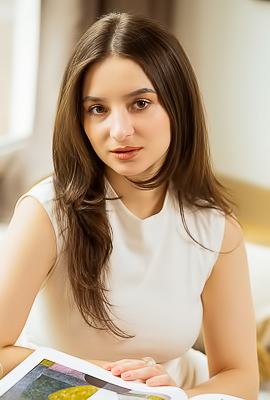 Chloe Moss Gorgeous Brunette Slides Her White Lace Panties Down Over Her Firm Round Ass