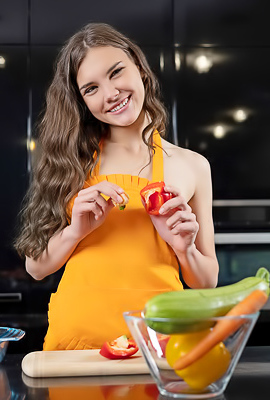 Ella Bonita Slides A Hand Between Her Spread Thighs To Stroke Her Plump-lipped Pussy