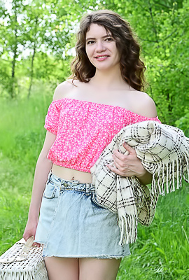 Carrie With Perky Breasts And Trickles Down Her Sexy Body