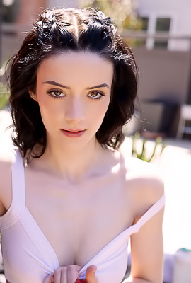 Lilly Redd Her Scarlet Shorts Cling To Her Sexy Booty And Her White Crop Top Turns Transparent