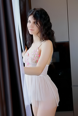 Anastasia Barbi Sweetly Sexy In High Heels And A Sheer Babydoll