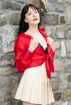 Amelia Riven Raven-haired Honey Is An Enticing Vision In Black Lace Lingerie