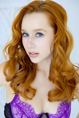 Lila Rouge Her Long Wavy Hair Cascading Like Liquid Copper