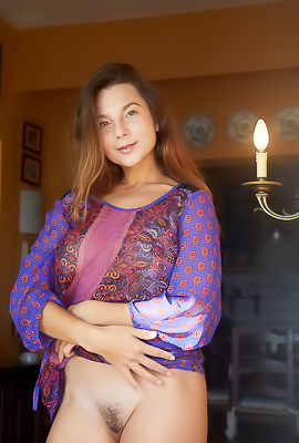 Belka - Sheer Dress Reveal - Ukrainian Hairy Pussy