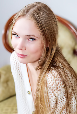 Luise Her Soft Outfit Slipping Open To Expose Her Perfect Breasts