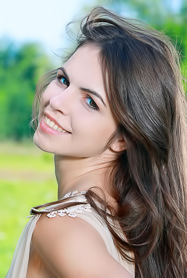 >Sirena Milano Teases In A Sheer Dress Over Grass In The Russian Federation