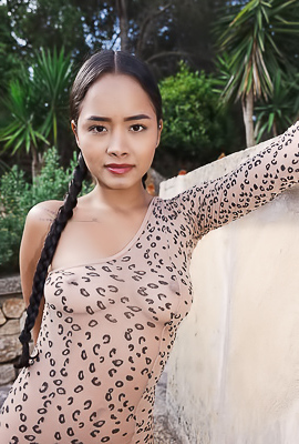 Sexy Teen Girl Liloo In Sunset Looks Like A Little Cat