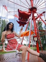 Sally Hunter Strips And Plays With Pussy Outdoors photo 00